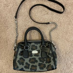 Coach Leopard Leather Mini Crossbody Purse like new!!